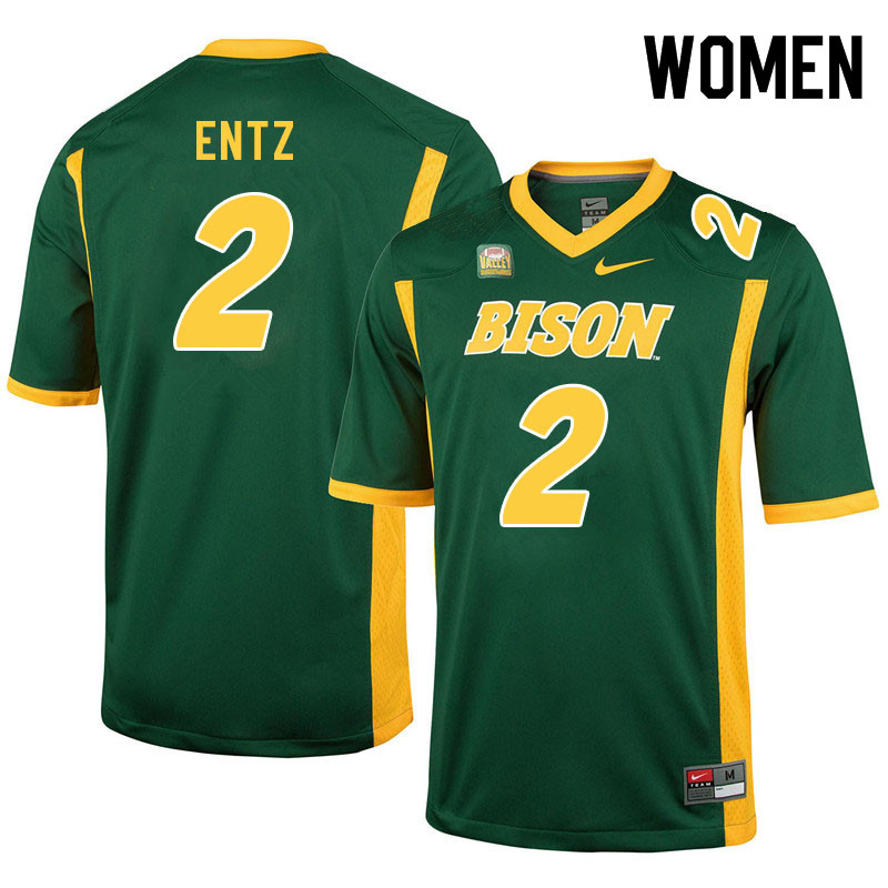 Women #2 Kellen Entz North Dakota State Bison College Football Jerseys Sale-Green - Click Image to Close